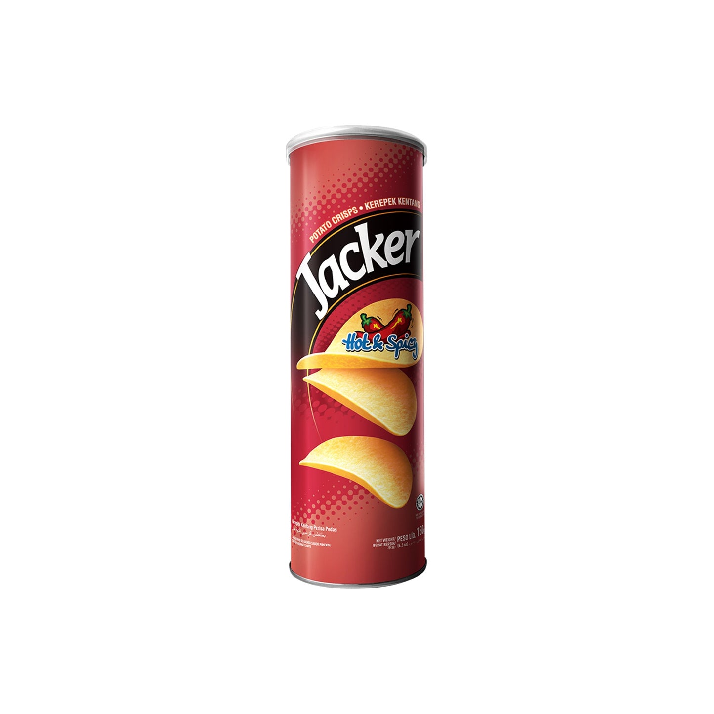 JACKER POTATO CHIPS HOT&SPICY x 14