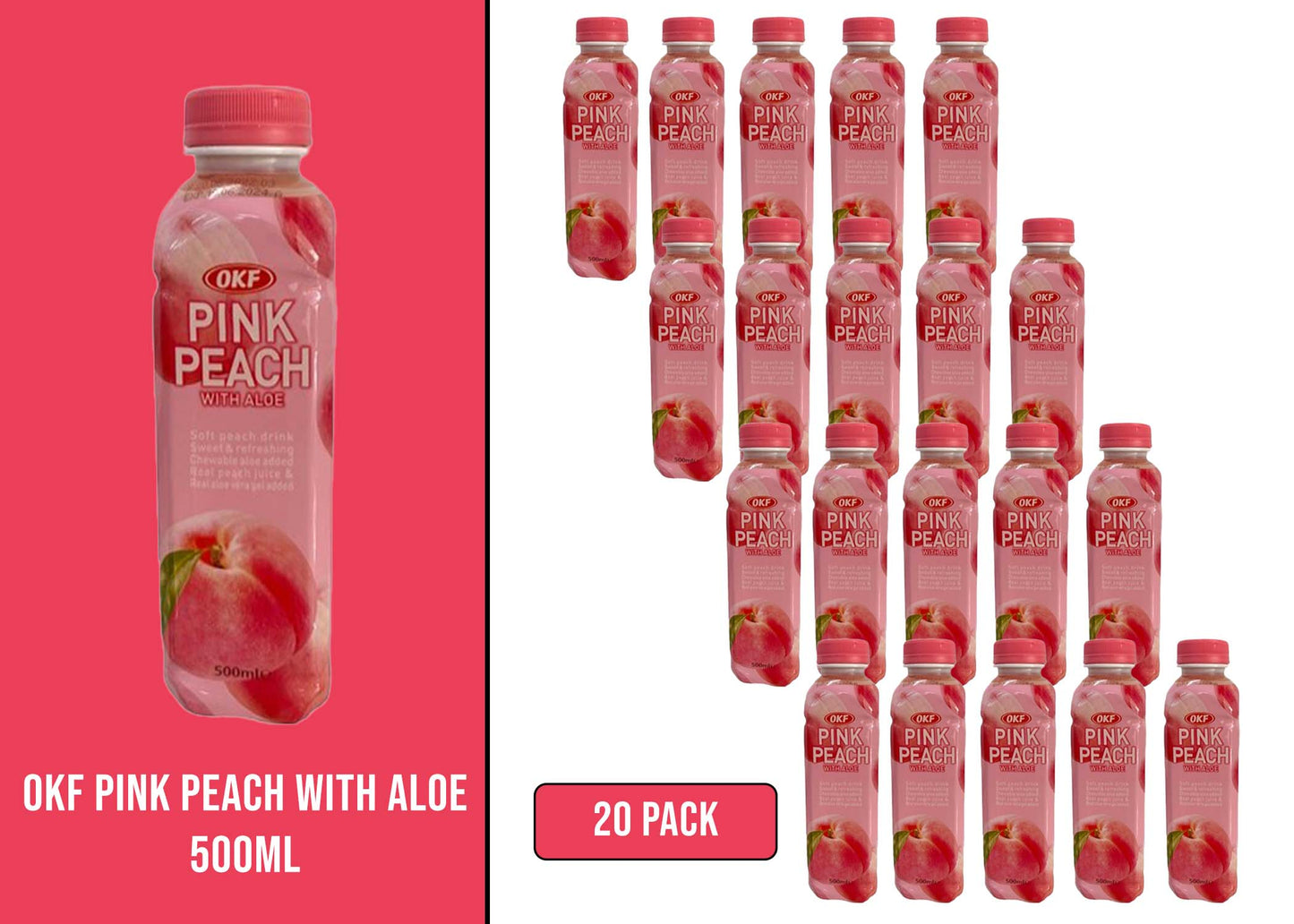 PINK PEACH DRINK 500ML *20