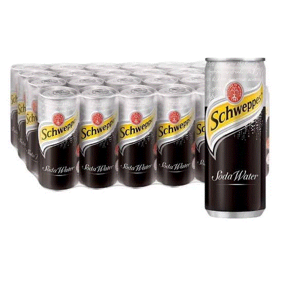 SCHWEPPES DRY SODA WATER CAN